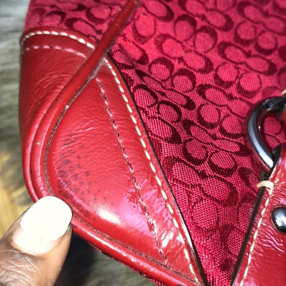 ✨AUTHENTIC COACH Z15225 RED & TAN TOTE BAG *NWT*✨ - Picture 6 of 8